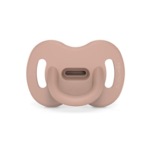 Color Essence SX PRO Silicone Baby Pacifier 1Pk, Made with 100% Soft Silicone, Baby Essentials Perfect for Breastfeeding Babies, Designed in Spain, 0-6 Mths, Marshmallow Nude