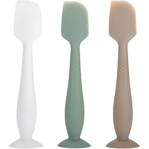 3 Pack Baby Diaper Cream Spatula - Baby Diaper Rash Cream Applicator for Butt Paste Diaper Creams - Diaper Cream Brush for Newborn Essentials (White,Green,Brown)