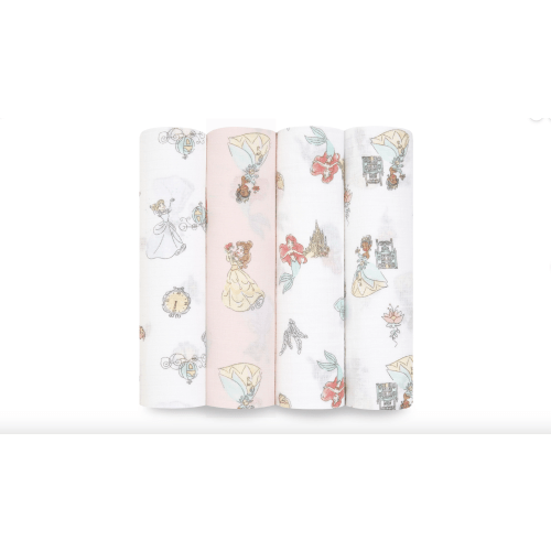 Disney Princess Cotton Muslin Swaddle 4pk | aden + anais