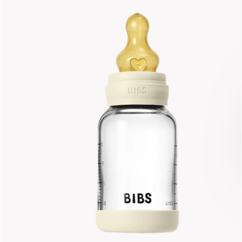BIBS Baby Glass Bottle Set 4oz Latex - Natural Comfort – Bibsworld store US