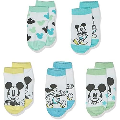 Disney baby-boys Mickey Mouse 5 Pack Shorty Socks