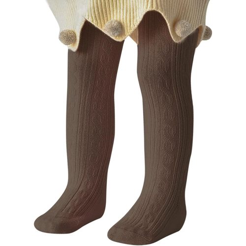 Zando Soft Cable Knit Toddler Tights - Seamless Cotton Leggings for Newborn Infant Baby Girl Stockings for Spring Outfit