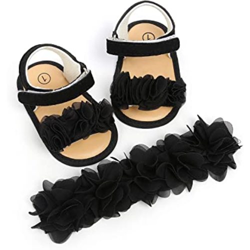 Ohwawadi Infant Baby Girl Shoes Baby Mary Jane Flats Princess Wedding Dress Shoes Crib Shoe for Newborns, Infants, Babies, and Toddlers