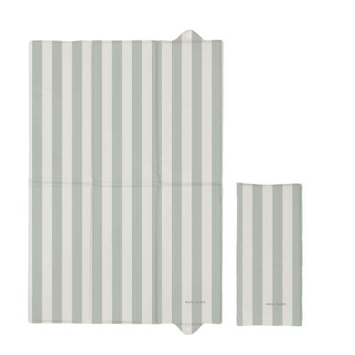 Foldable Travel Changing Mat - Candy Stripe Sage – Mama Shack