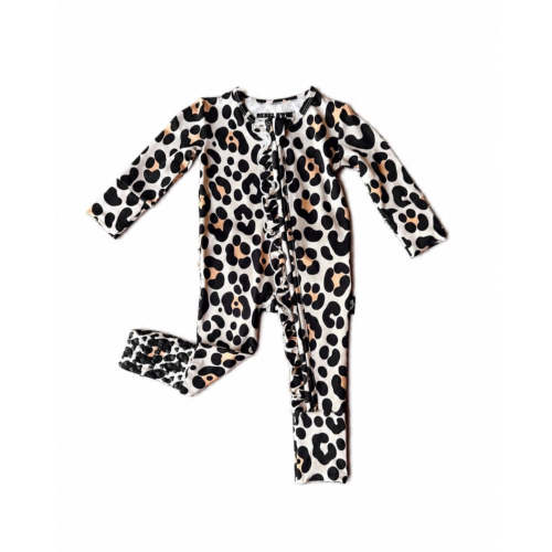 Ruffled Bamboo Zippy Sleeper in Ava (Leopard)
