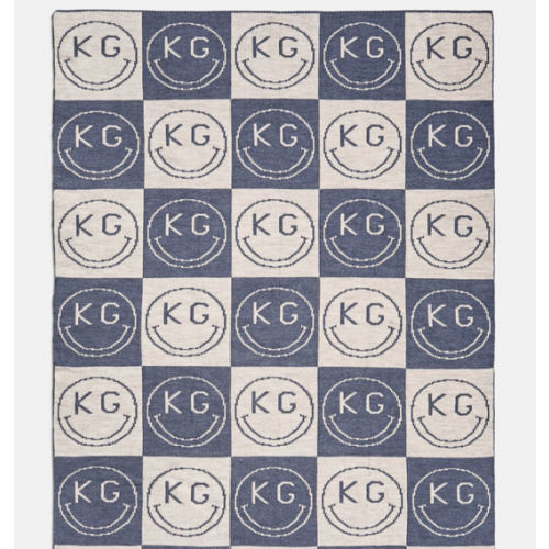 All Smiles Custom Blanket - Denim Blue/Stone
