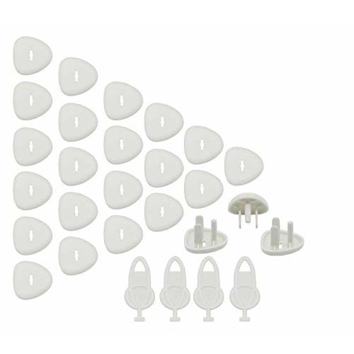 UCLEVER Outlet Plug Covers Baby Proofing Electric Protector Caps Kit for Child Safety (24 Plugs + 4 Keys)