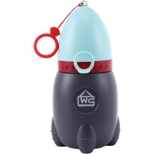 Portable Potty for Kids – Leak-Proof Rocket Travel Urinal for Boys & Girls, Lightweight Road Trip Essential for Car, Camping, Potty Training, Easy-Clean Reusable Pot(Quiet Blue)