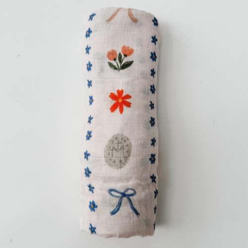 Catholic Girly Bows Baby Muslin Blanket Swaddle