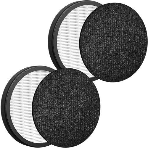 Cabiclean Halo Replacement Filter, Compatible with Pure Enrichment PureZone Halo Air Purifier Model PEAIRDSK, 2-in-1 HEPA Filters and Activated Carbon Pre-filters, 2 Pack