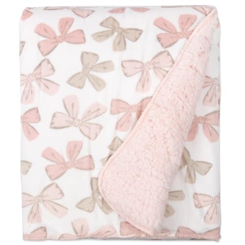 Baby Essentials Sherpa Fleece Baby Blanket 35x30 – Super Soft, Warm Reversible Baby Blankets for Newborns, Infants, Toddlers, and Nursery