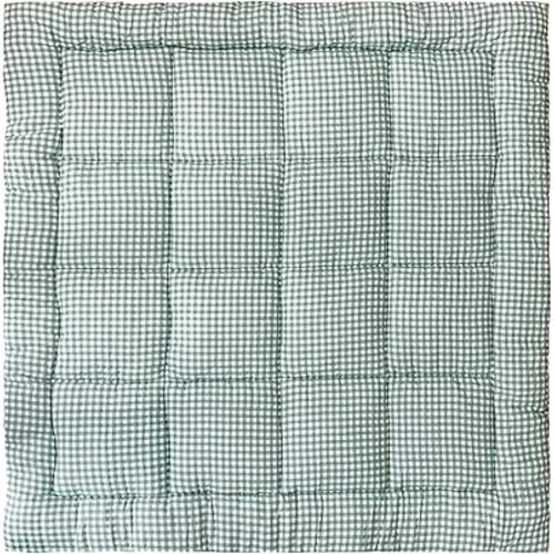 Molis&Co - Crawling Blanket 120 x 120 cm - 100% Cotton (Oeko-Tex) - Multifunctional Play Mat, Thick & Soft Padded - Ideal as a Blanket & Play Mat - Mint Tea