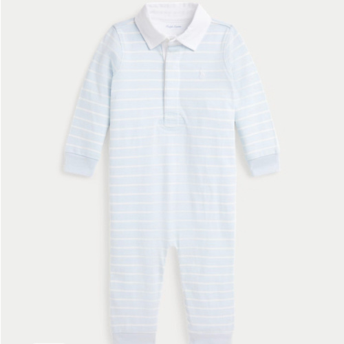 Baby Boys' Striped Cotton Rugby Coverall | Ralph Lauren