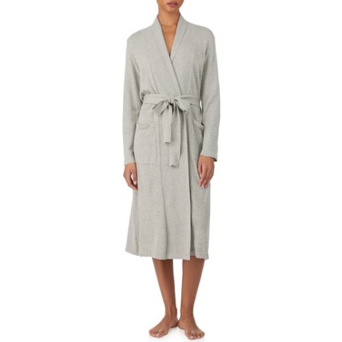 Sweater Knit Monogram Cotton & Cashmere Robe, Medium