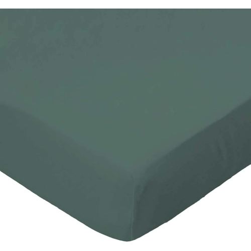 SheetWorld Fitted 100% Cotton Percale Moses Basket Sheet 13 x 27, Hunter Green Woven, Made in USA