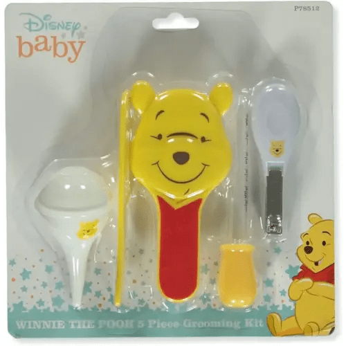 Disney Winnie The Pooh Baby Unisex 5-Piece Health & Grooming Kit - Yellow