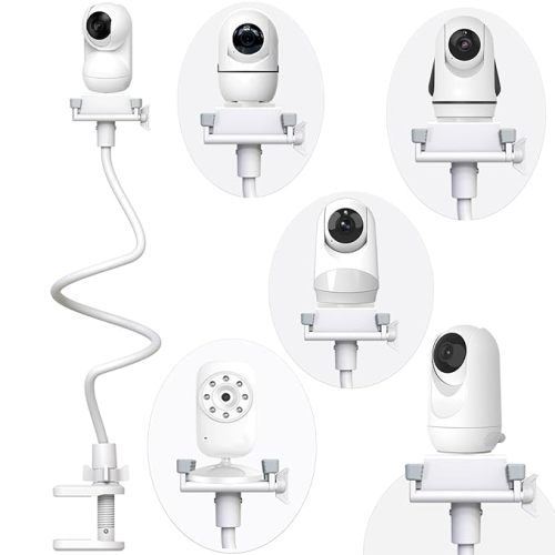 Baby Camera Monitor Mount Flexible Holder Stand Compatible with Momcozy,HelloBaby HB6550/HB65/HB66/HB6560/iFamily,Blemil,GoodBaby,OKAIDI,ANMEATE, Infant Optics Cameras and with 1/4" Baby Cameras Stand