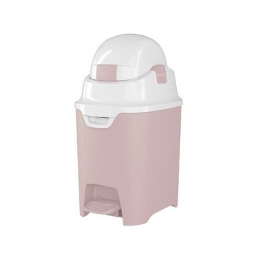 Foundations Mini Hands-Free Diaper Pail - Durable & Odorless Diaper Disposal, Holds up to 30 Newborn Diapers, Refill with Any Bags - Pink