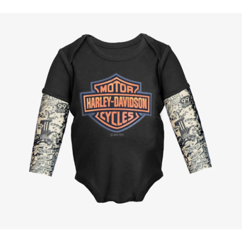 Infant Boy's Mesh Tattoo Sleeve Creeper | Harley-Davidson USA