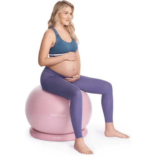 Momcozy BirthEase Pregnancy Ball Set, Birthing Yoga Ball with App Courses