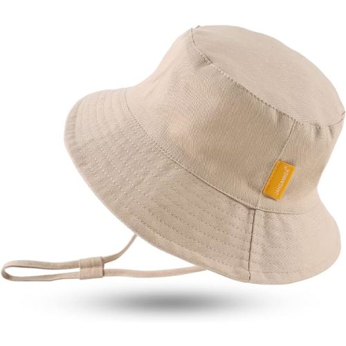 JANGANNSA Cotton Baby Sun Hat Infant Toddler Boys Girls Bucket Hats Summer Sun Protection Kids Beach Caps
