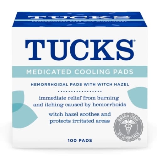 TUCKS® Medicated Cooling Pads with Witch Hazel, Hemorrhoid Treatment, 100 Count