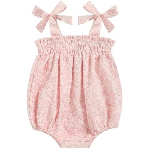 Baby Girl Summer Clothes Newborn Girl Outfits Cute Strap Baby Girl Romper Jumpsuit Infant Floral One Piece Bodysuit