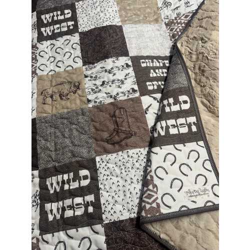 Baby Boy Quilt Handmade|Cowboy Theme |Western Theme| Nursery Decor| Crib Bedding| Baby Gift| Shower Gift