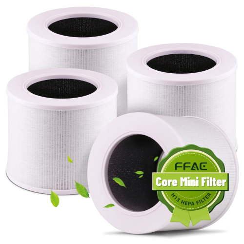 FFAC 4 Pack Core Mini Replacement Filters for LEVOIT Air Purifiers，Contains Activated Carbon Filter，HEPA Filter and Pre-Filter