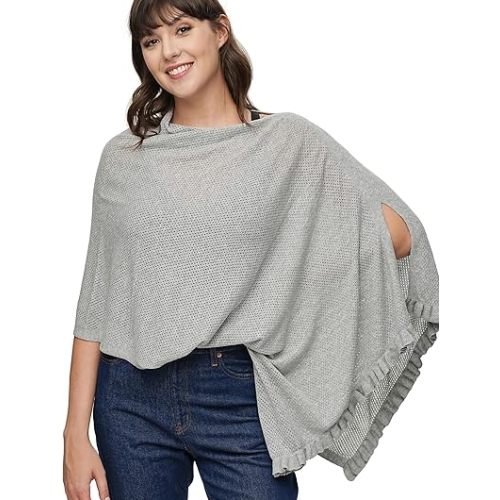 Breathable Nursing Cover for Breastfeeding Essentials, Privacy Breastfeeding Cover for Women, Multi-Use as a Stroller cover, Scarf, Pumping Cover