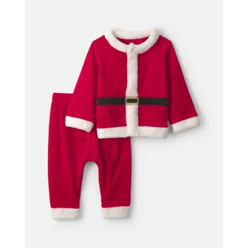 Baby 2-Piece Santa Long-Sleeve Top & Pant Set - Red | Carter's