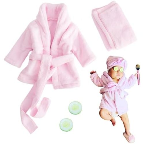 Jastore Newborn Photography Props Bathrobe Outfits Girl Baby Photo Prop Outfit Bathrobe Baby Photoshoot Props Robe