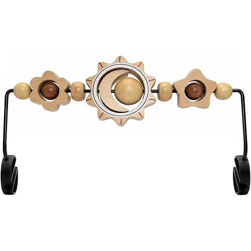 Baby Bouncer Toy Bar, Compatible with Baby Bjorn Bouncer Balance Soft & Bliss, Rotatable Wooden Toy Bar Attachment,Sensory Toy Gifts for Babies All Age (Sunflower)