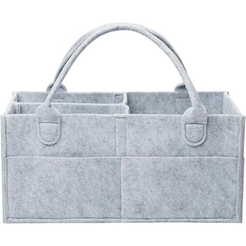 Mr. Pen- Baby Diaper Caddy Organizer, Grey, Large, Diaper Organizer, Car Diaper Caddy