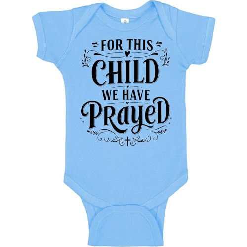 Aiden's Corner Cute For This Child We Have Prayed Pregnancy Announcement or Baptism Christening Clothes
