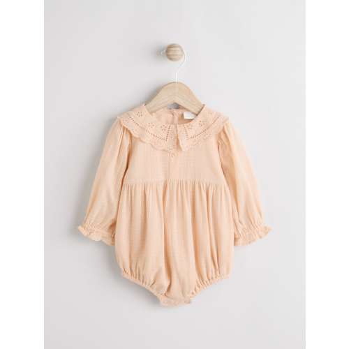 Peach Pink Baby Bloomer Romper (0mths-3yrs)
