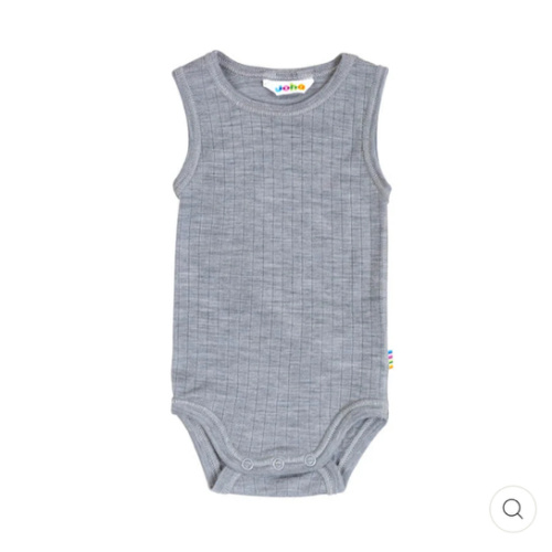 Joha Wool Sleeveless Romper Grey Melange