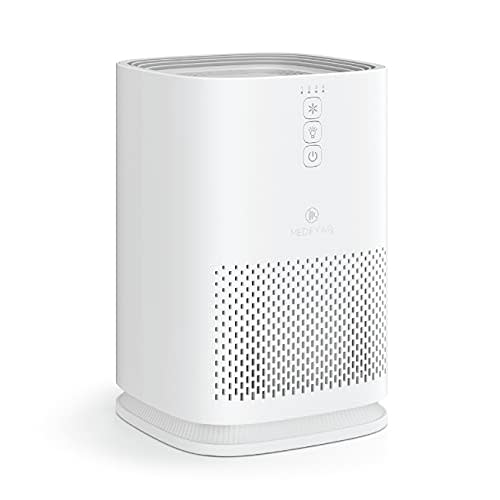 Medify MA-14 Air Purifier with HEPA Filter | 470 ft² per Hour for Smoke, Odors, Pollen, Pets | Removal to 0.3 Microns | White, 1-Pack