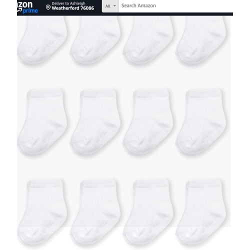 Fruit of the Loom Baby & Toddler Grow & Fit Flex Zones Cotton Stretch Socks - Unisex, Girls, Boys