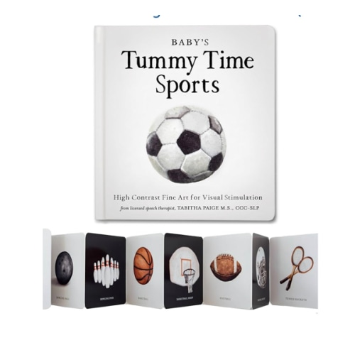 Baby's Tummy Time Sports: High-Contrast Fine Art for Visual Stimulation (Tabitha Paige Children's Book Series)