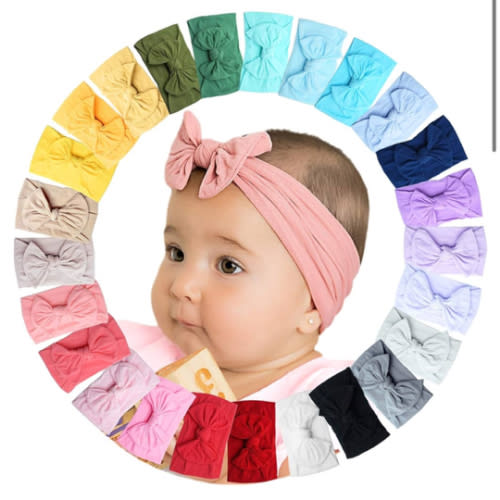 kangaroo 25 Colors Baby Bows Headbands For Baby Girls,Newborn Infant Toddler Hairbands and Child Hair Accessories