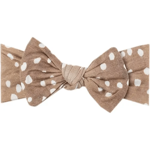 Copper Pearl Baby Bows: Stylish Headbands for Baby Girls, Premium Soft and Stretchy Baby Headbands, Perfect for Newborns, Trendy Designs - Fawn