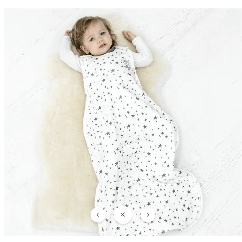 4 Season® Ultimate Baby Sleep Bag, Merino Wool & Organic Cotton, Star White