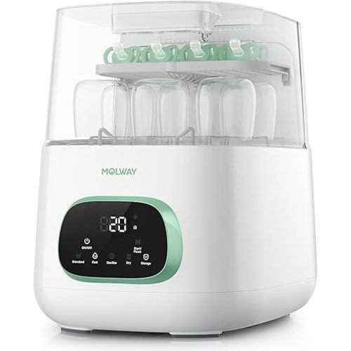 MOLWAY【Upgraded】Bottle Washer Pro, All-in-One Baby Bottle Washer and Sterilizer & Dryer, Cleaning Machine for Bottles, Pump Parts & Baby Essentials, Effortless Care, Replaces Hand Washing