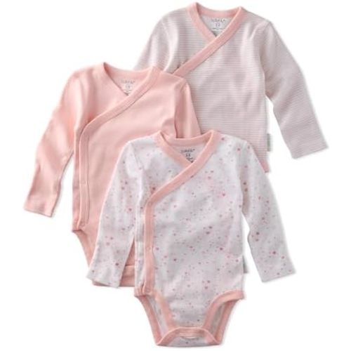 unisex-baby Sterling 3-pack Kimono Bodysuits 100% Organic Cotton Side Snap for Baby Boys & Girls