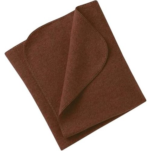 Kids Thermal Throw: Organic Merino Wool Baby Receiving Blanket, 31x40 inches (Cinnamon)