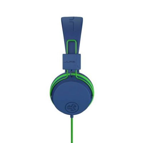 JLab JBuddies Studio Wired Headphones - Blue/Green: Foam Ear Cushion, 3.5mm Jack