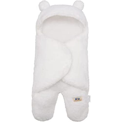 BlueSnail Newborn Receiving Blanket Baby Sleeping Wrap Swaddle(0-3M, 8-13lbs,Cream)