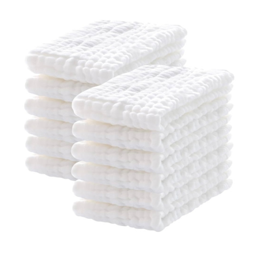 Amazon.com: Lovely Care 12 Pack Muslin Burp Cloths 100% Cotton Muslin Cloths Large 20''x10'' Extra Soft and Absorbent Baby Burping Cloth - White : Baby