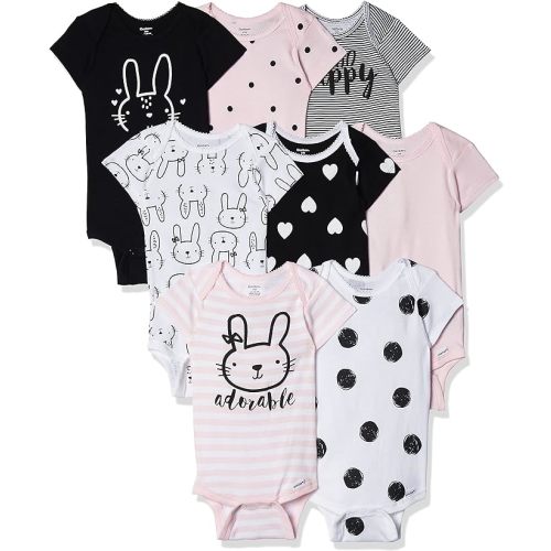 Gerber Baby Girls' 8-pack Short Sleeve Onesies Bodysuits